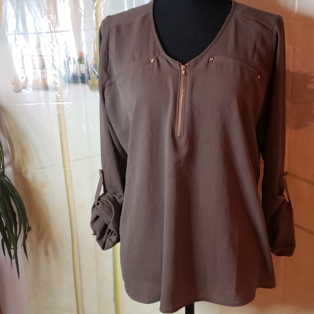 Always indigo blouse 1x